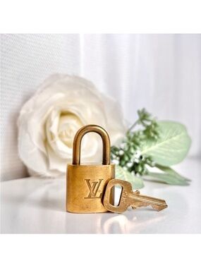 Louis Vuitton Gold-tone Padlock with Key Charm
